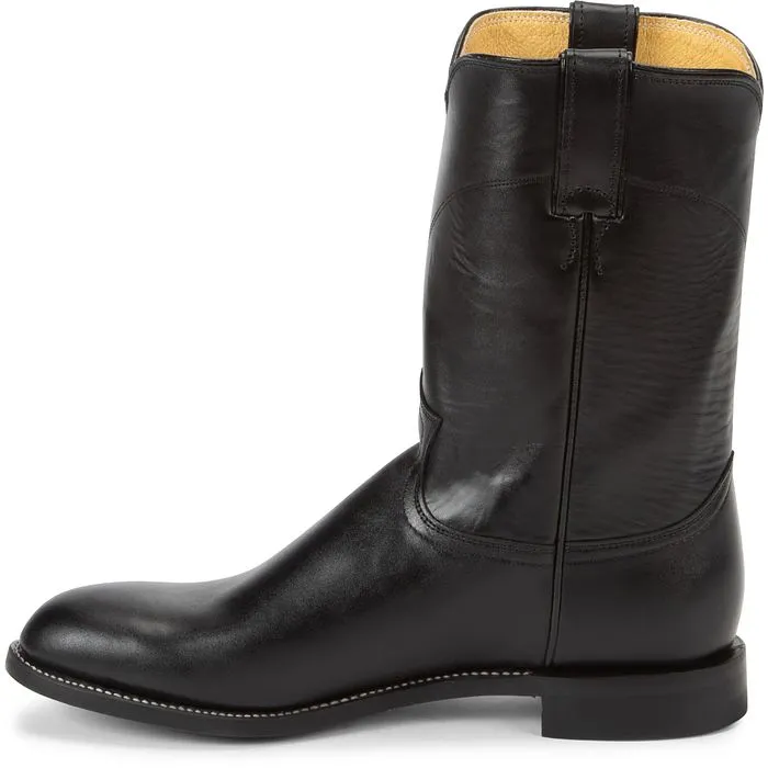 Justin Men's 10" Jackson Black Round Toe Roper Boots